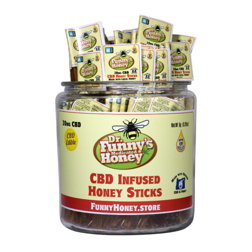 Dr Funny Honey Jar of Honey Sticks With No Lid