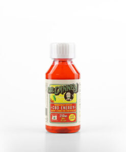 Bottle of 250mg CBD Cherry Energy Syrup with B12 - Elevate your day with invigorating flavor and natural energy boost.