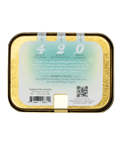 Brothers Apothecary Smoking Herb Tin - Peace Blend Back