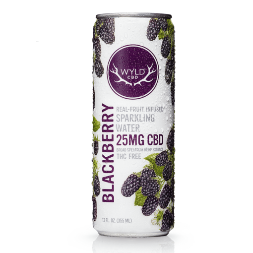 Wyld CBD Infused Blackberry Sparkling Water with 25mg CBD