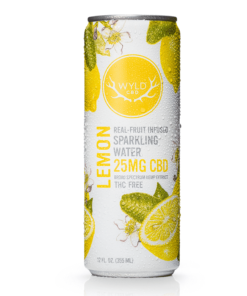 Wyld CBD Infused Lemon Sparkling Water with 25mg CBD