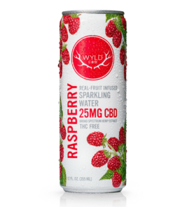 Wyld CBD Infused Raspberry Sparkling Water with 25mg CBD